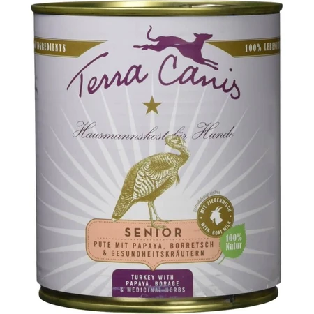 Terra Canis Senior Turkey - Wet Food for Senior Dogs, 800 g