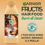 Fructis Hair Food cu unt de cacao – șampon regenerant pentru părul cret, 350 ml