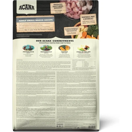 Acana Adult Small Breed Chicken Recipe - Alimento completo para perros adultos de razas pequeñas, 6 kg