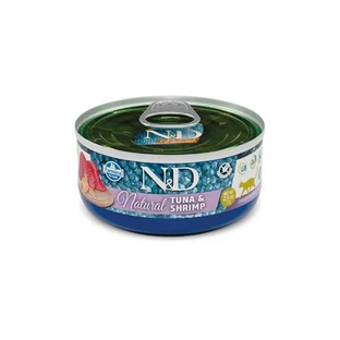 Farmina N&amp;d Natural Atún y gambas - Alimento complementario para gatos adultos, 140 g