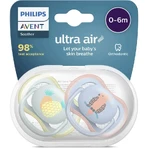 Avent Ultra Air 0–6 Monate+ – 2 Silikon-Schnuller – Papagei/Ananas
