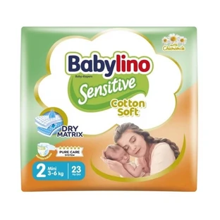 Babylino Sensitive – Cotton Soft, 23 Windeln, Größe 2 Mini, 3–6 kg