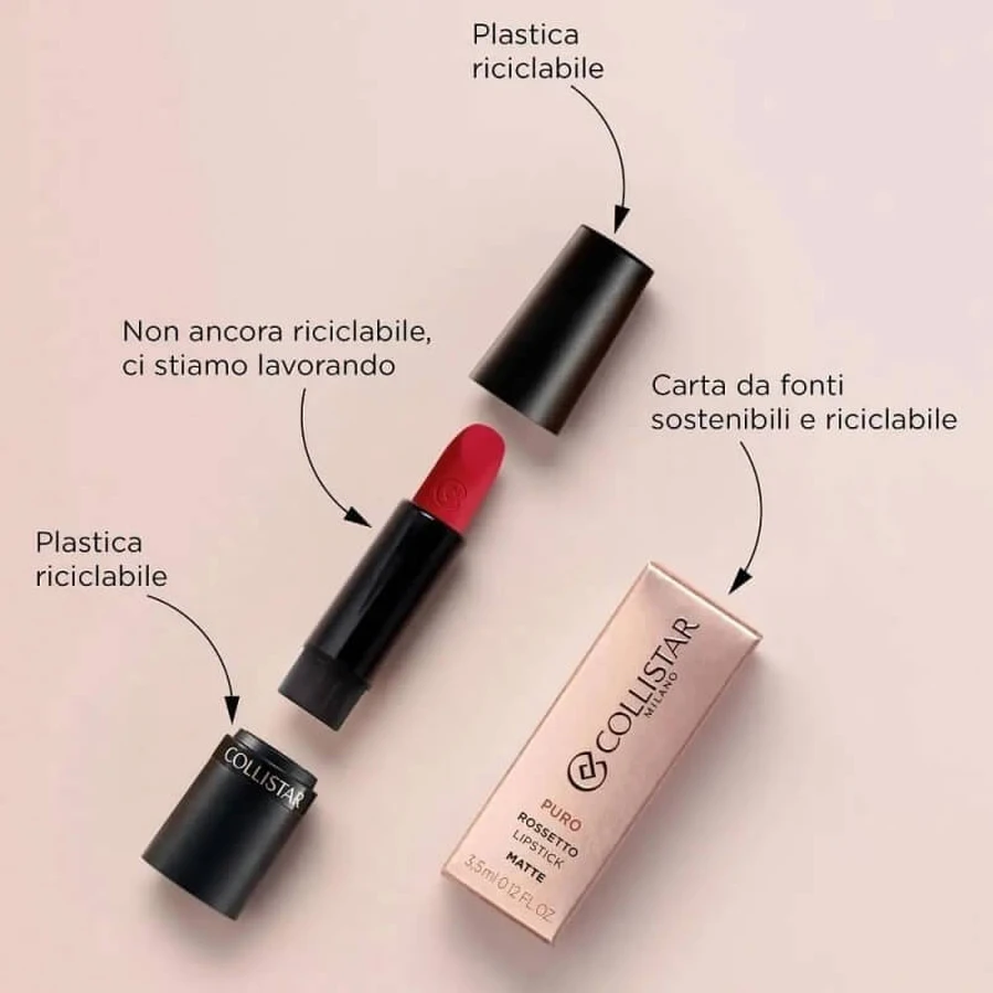 Pintalabios Pure Matte de Collistar, n.º 114, malva cálido