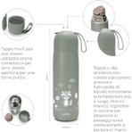 Nuvita Thermos – Isolierte Wasserflasche mit verstellbarem Silikongriff, salbeigrün, 400 ml
