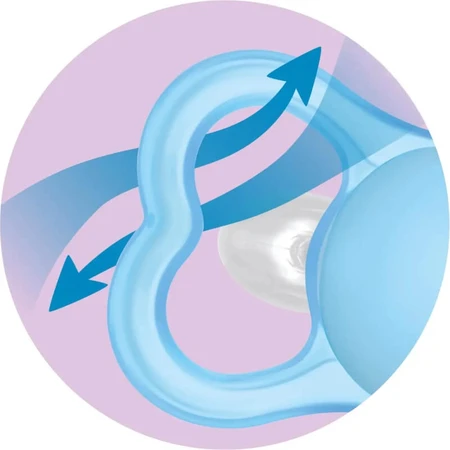 Mam Air Night - 2 Silicone Pacifiers, 6m+, Pink