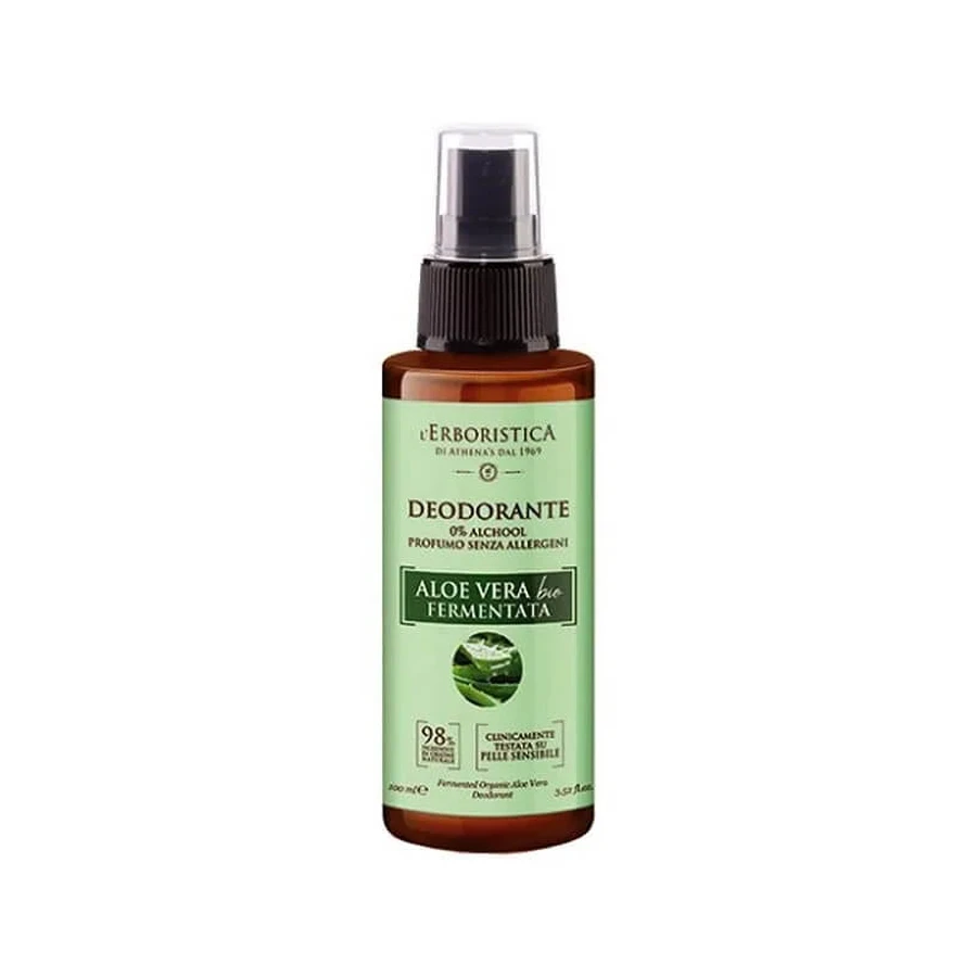 L'erboristica Bio-Aloe-Vera-Deodorant-Spray mit Ferment, alkoholfrei, 100 ml