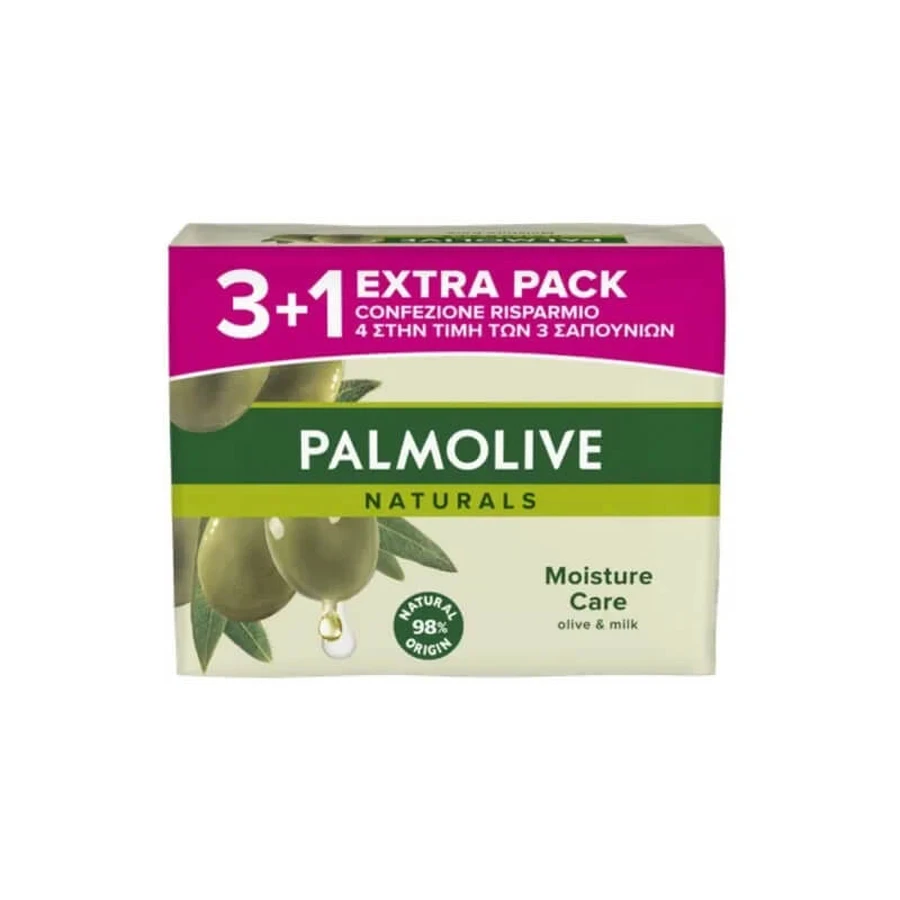 Palmolive Naturals - 4 90-gram milk and olive soap bars
