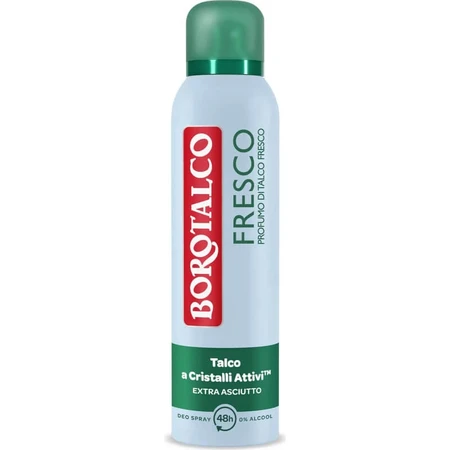 Borotalco Fresh Talc Scent - 48-Hour Deodorant Spray, 150 ml