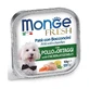Monge Fresh Pastete mit Hähnchenstückchen und Gemüse – Alleinfuttermittel für kleine Hunde, 100 g