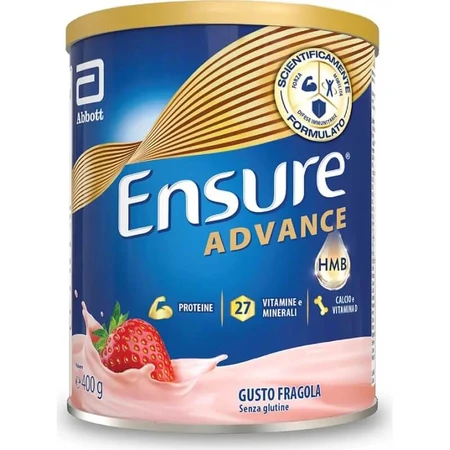 Ensure Advance 400 gr, sabor a fresa - complemento vitamínico y mineral
