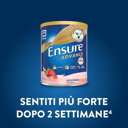 Ensure Advance 400 gr, sabor a fresa - complemento vitamínico y mineral