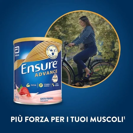 Ensure Advance 400 gr, sabor a fresa - complemento vitamínico y mineral