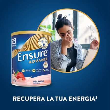 Ensure Advance 400 gr, sabor a fresa - complemento vitamínico y mineral