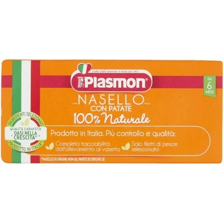 Plasmon Homogenized Hake and Potato Puree, 80 g x 2 pieces