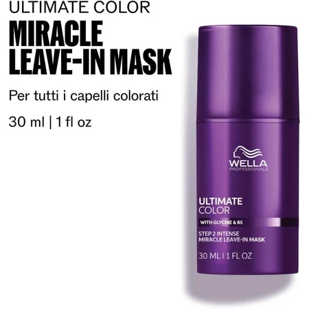 Wella Ultimate Color Step 2 Intense Miracle Leave-In Mask - Revitaliserende en beschermende verzorging voor gekleurd haar, 30 ml