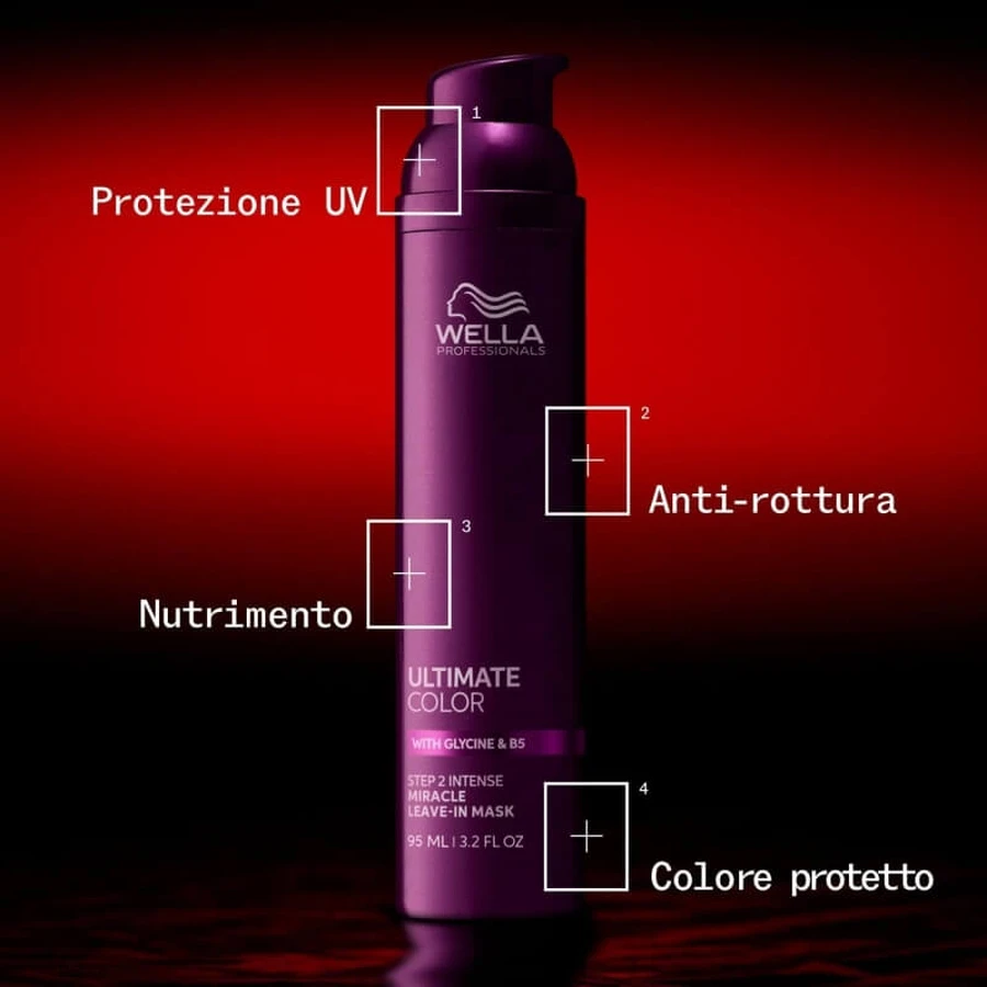 Wella Ultimate Color Step 2 Intense Miracle Leave-In Mask - Revitaliserende en beschermende verzorging voor gekleurd haar, 30 ml