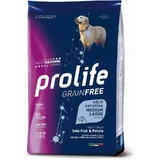 Prolife Cane Grain-Free Adult Sensitive Sole and Potatoes - Complete Dog Food for Medium to Large Dogs, 10 kg