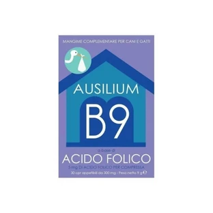 Deakos Ausilium b9 Ácido fólico, 30 comprimidos: complemento alimenticio para perros y gatos