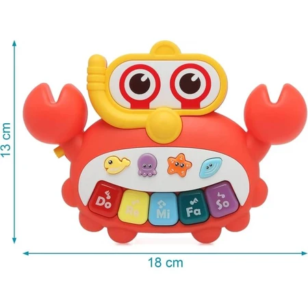 Piano con forma de cangrejo de Kiokids