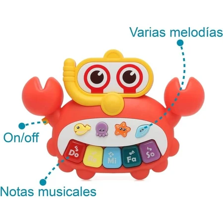 Piano con forma de cangrejo de Kiokids