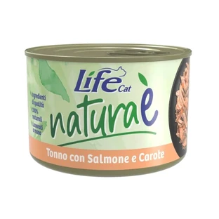 Life Petcare Life Cat Natura & Tuna with Salmon and Carrots - Wet Cat Food, 150 g
