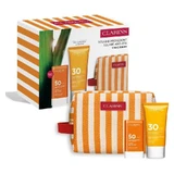 Clarins Anti-Aging Sun Protection Routine - SPF 30 Body Sunscreen 75 ml + SPF 50 Sunscreen Stick + Pouch