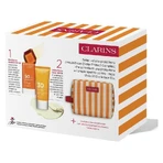 Rutina antienvejecimiento con protección solar de Clarins: crema solar corporal SPF 30, 75 ml + barra solar SPF 50 + estuche