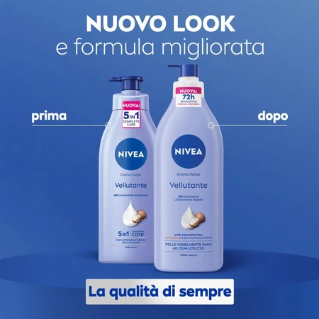 Nivea Velvety - Crema corporal para piel seca, 500 ml
