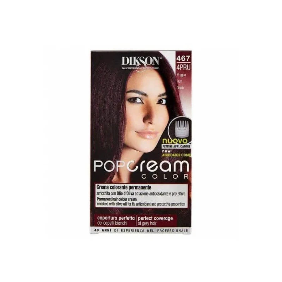 Dikson Pop Cream Color - Permanente haarkleuring nr. 467 Plum