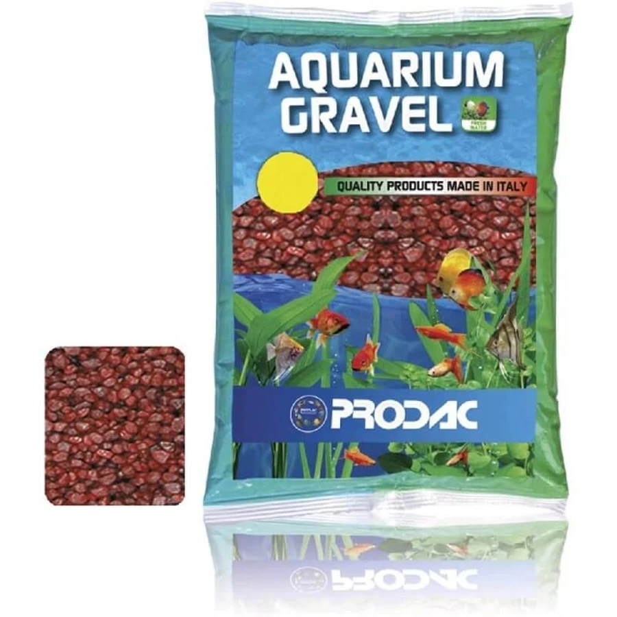 Prodac Quarzo rosso - substrat pentru acvariu cu apă dulce, 2,5 kg