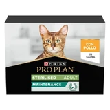 Purina Pro Plan Sterilized Chicken - Aliment humide complet pour chats adultes stérilisés, 10 x 85 g