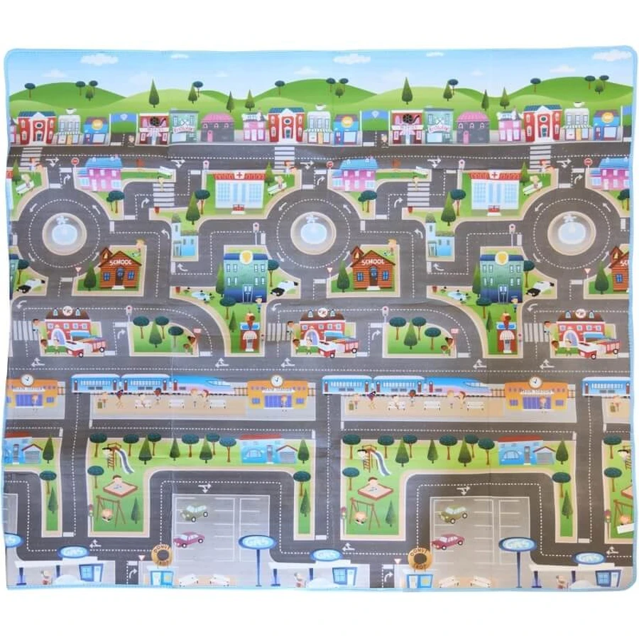Alfombra de juegos interactiva Prince Lionheart, extragrande, de doble cara y plegable