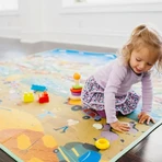 Alfombra de juegos interactiva Prince Lionheart, extragrande, de doble cara y plegable