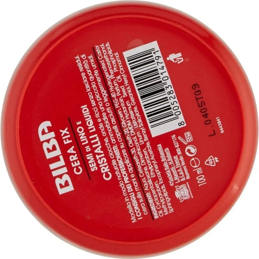 Bilba Cera Fix Hair Definition Styling Wax, Flexible Hold, 100 ml