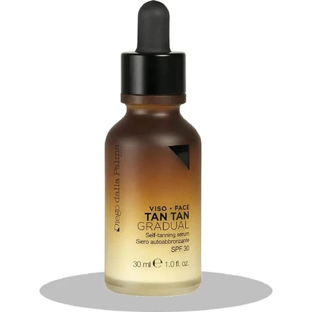 Diego dalla Palma Protector solar facial SPF 30, suero autobronceador gradual Tan Tan, alta protección, 30 ml