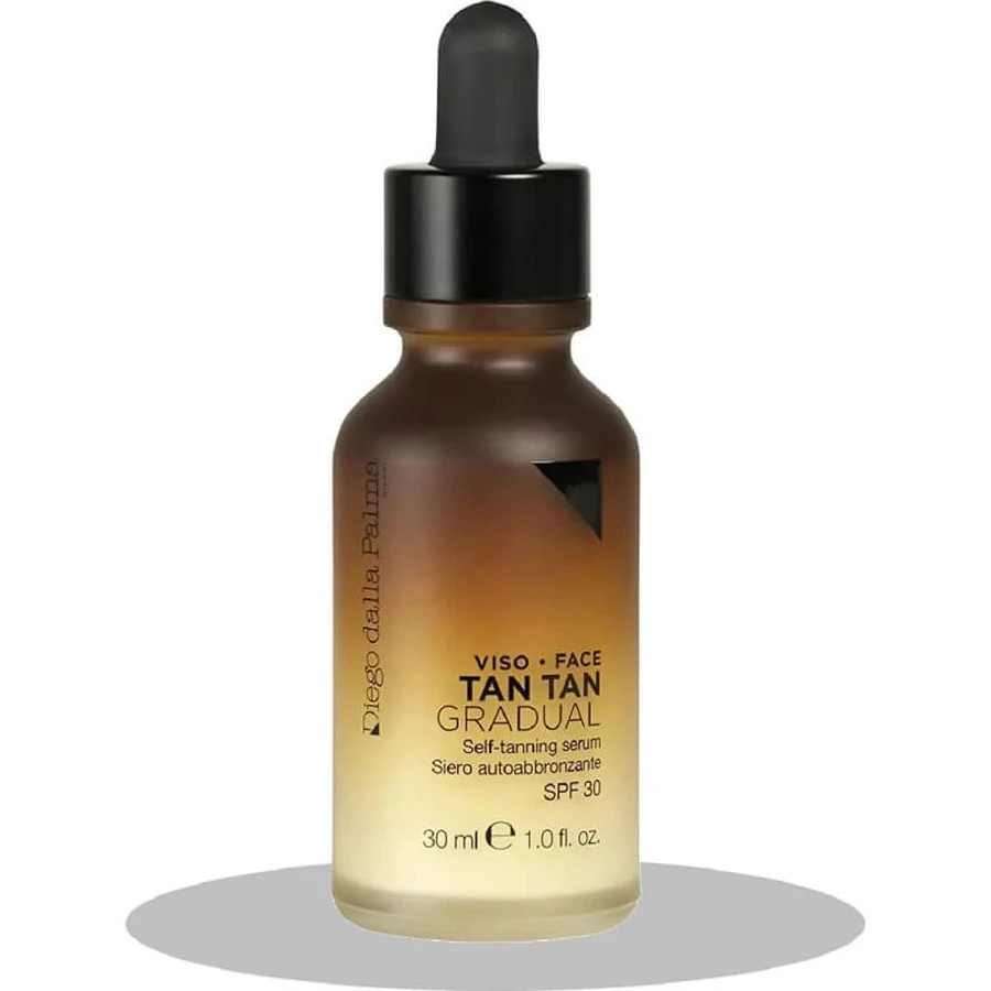 Diego dalla Palma Protector solar facial SPF 30, suero autobronceador gradual Tan Tan, alta protección, 30 ml