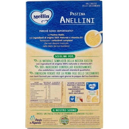 Makaron Anellini dla dzieci marki Mellin, 320 g: ceny i cechy
