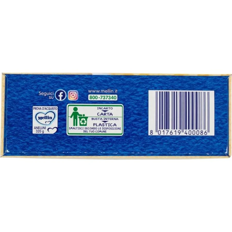 Makaron Anellini dla dzieci marki Mellin, 320 g: ceny i cechy