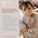 Suavinex Wonder - Attache-tétine en tissu imprimé Liberty beige