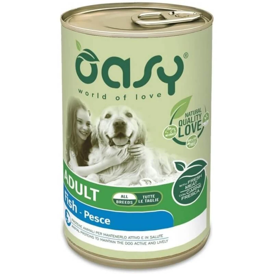 Oasy Lifestage Fischpastete für ausgewachsene Hunde – Alleinfuttermittel für ausgewachsene Hunde, 400 g