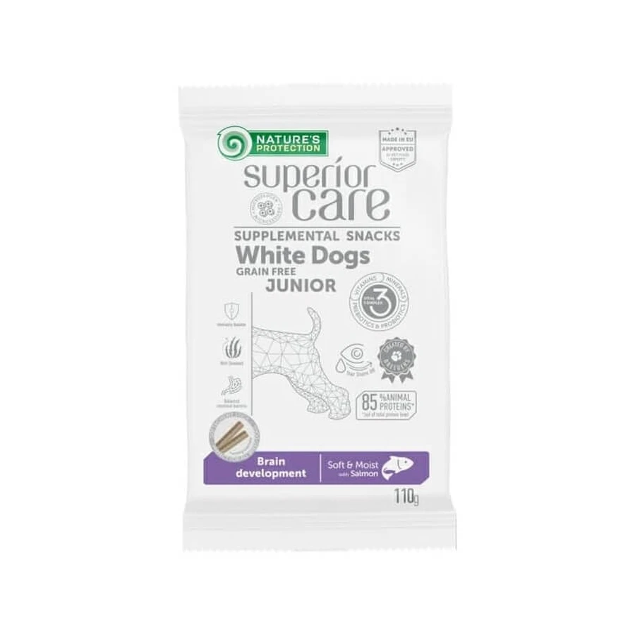 Nature's Protection Superior Care Junior Salmon - Snacks for Puppies with White Coats, 110 g