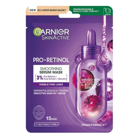 Garnier Skinactive Pro-Retinol - Gladmakend en regenererend gezichtsmasker