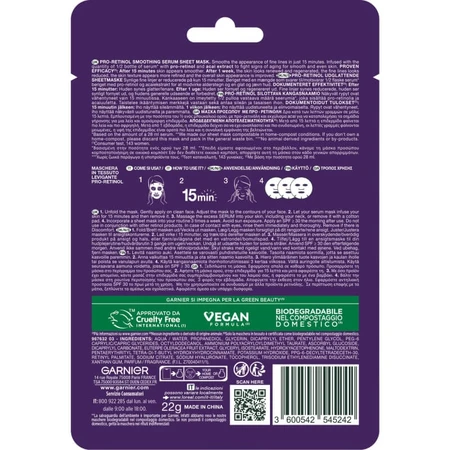 Garnier Skinactive Pro-Retinol - Gladmakend en regenererend gezichtsmasker