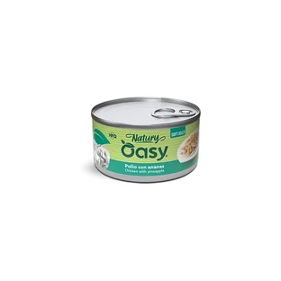 Oasy Wet Cat Natury Soft Jelly Chicken with Pineapple - Complementary Food for Adult Cats, 85 g