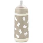 Suavinex Wild & Free - Plastic babyfles met siliconen speen, SX Pro, dikke doorstroming, tegen koliek, vanaf 3 maanden, neutraal, 360 ml