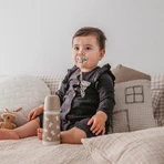 Suavinex Wild & Free - Plastic babyfles met siliconen speen, SX Pro, dikke doorstroming, tegen koliek, vanaf 3 maanden, neutraal, 360 ml