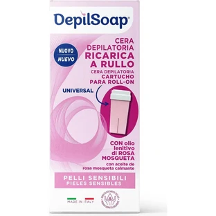 Recambio Depilsoap: Cera depilatoria para rodillo eléctrico con rosa mosqueta y manteca de karité