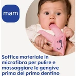 Mam Oral Care Rabbit - Gant de soins bucco-dentaires pour bébé, quartz rose