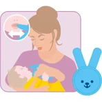 Mam Oral Care Rabbit - Gant de soins bucco-dentaires pour bébé, quartz rose