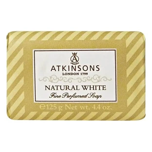 Atkinsons Natural White - Jabón en pastilla perfumado, 125 g